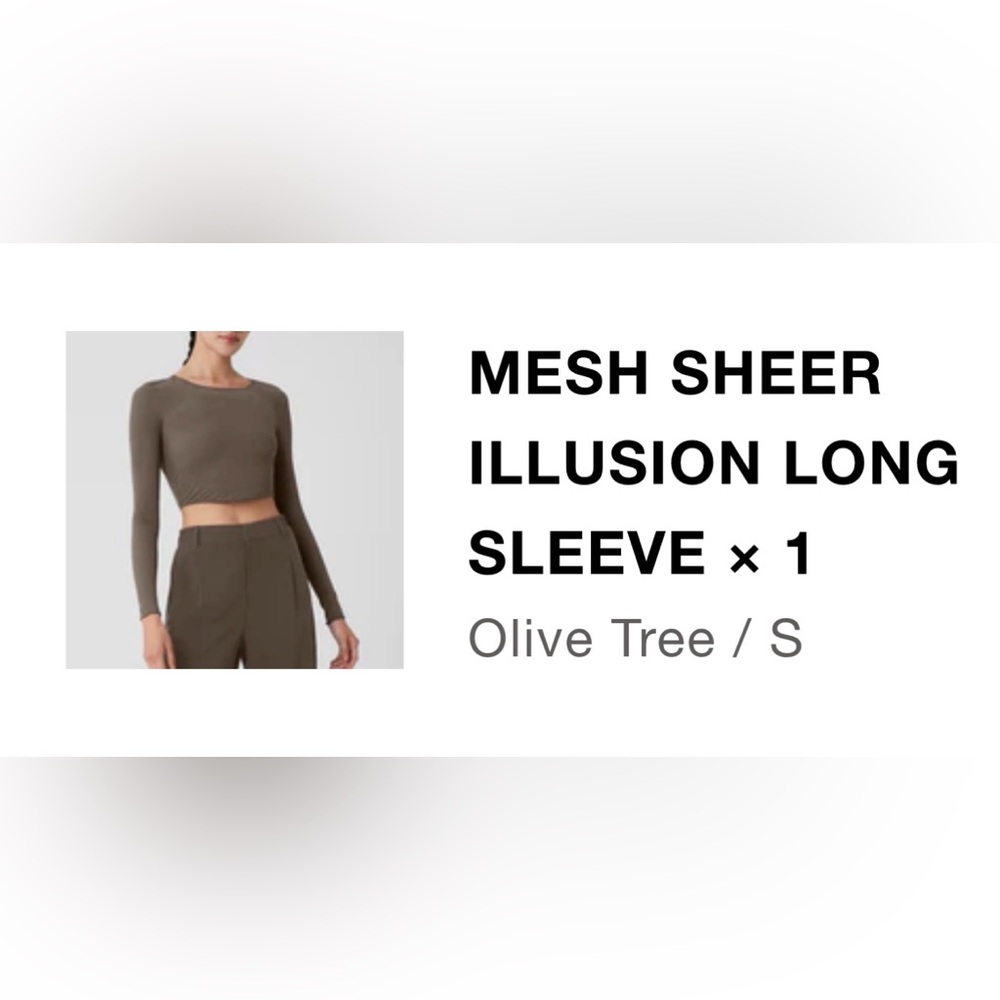 ALO Yoga Taupe Mesh Top